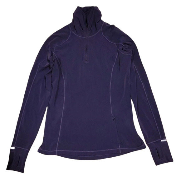 Lululemon Athletica Quarterzip athletic jacket purple stretchy size 6 - Picture 1 of 12